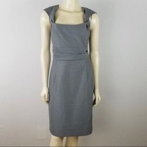 Classic Kay Unger grey sheath dress - Size 14